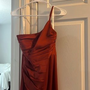 Azazie Eren terracotta dress